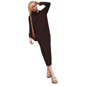 Free People Beach Wanda Sweater Dress dark brown size medium NWT